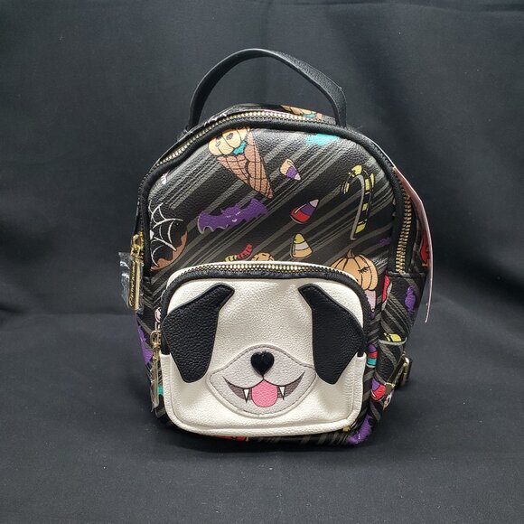 BNWT Bestsey Johnson Kitsch Vampire Dog Halloween Mini Backpack - Picture 2 of 8